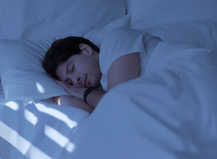 Light measurement device on bedside surface